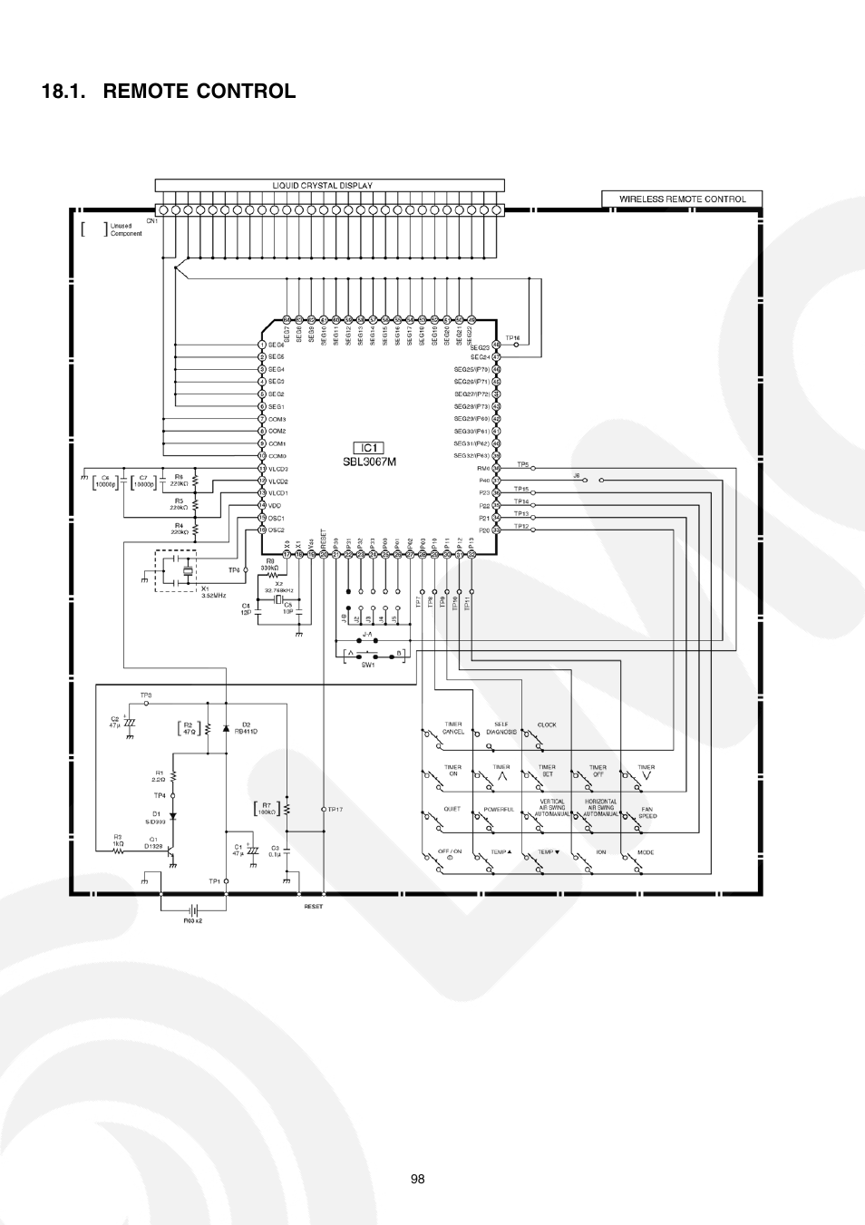 Remote control | Panasonic CS-E21CKE User Manual | Page 98 / 100