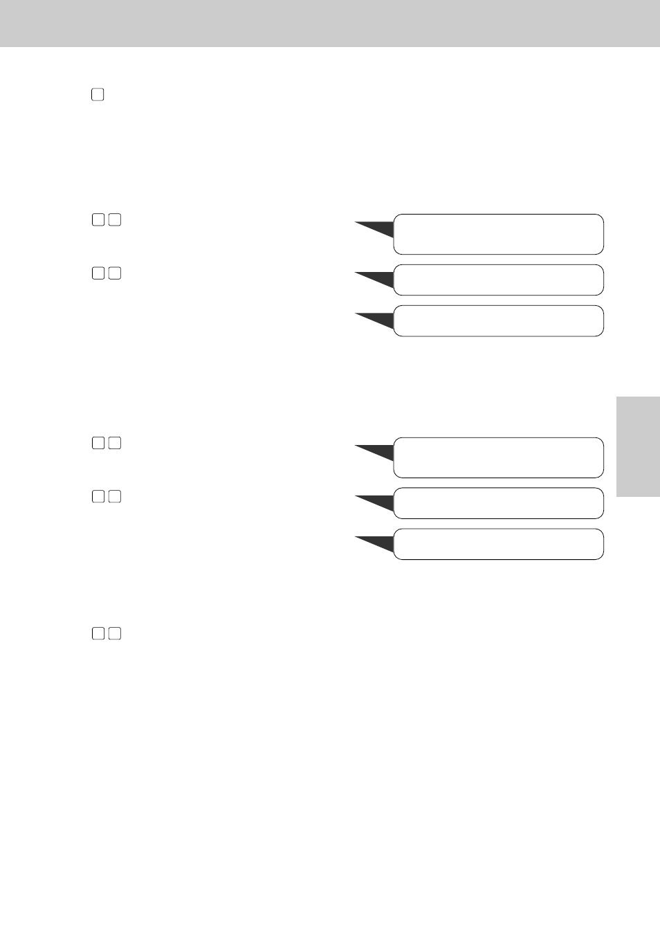 Remote operation, Returning the receive mode to the tad/fax mode, Turning the message transfer on or off | Turning the pager call on or off, Skipping the greeting message, Changing the receive mode to the tel mode | Panasonic KX-FP121AL User Manual | Page 105 / 140