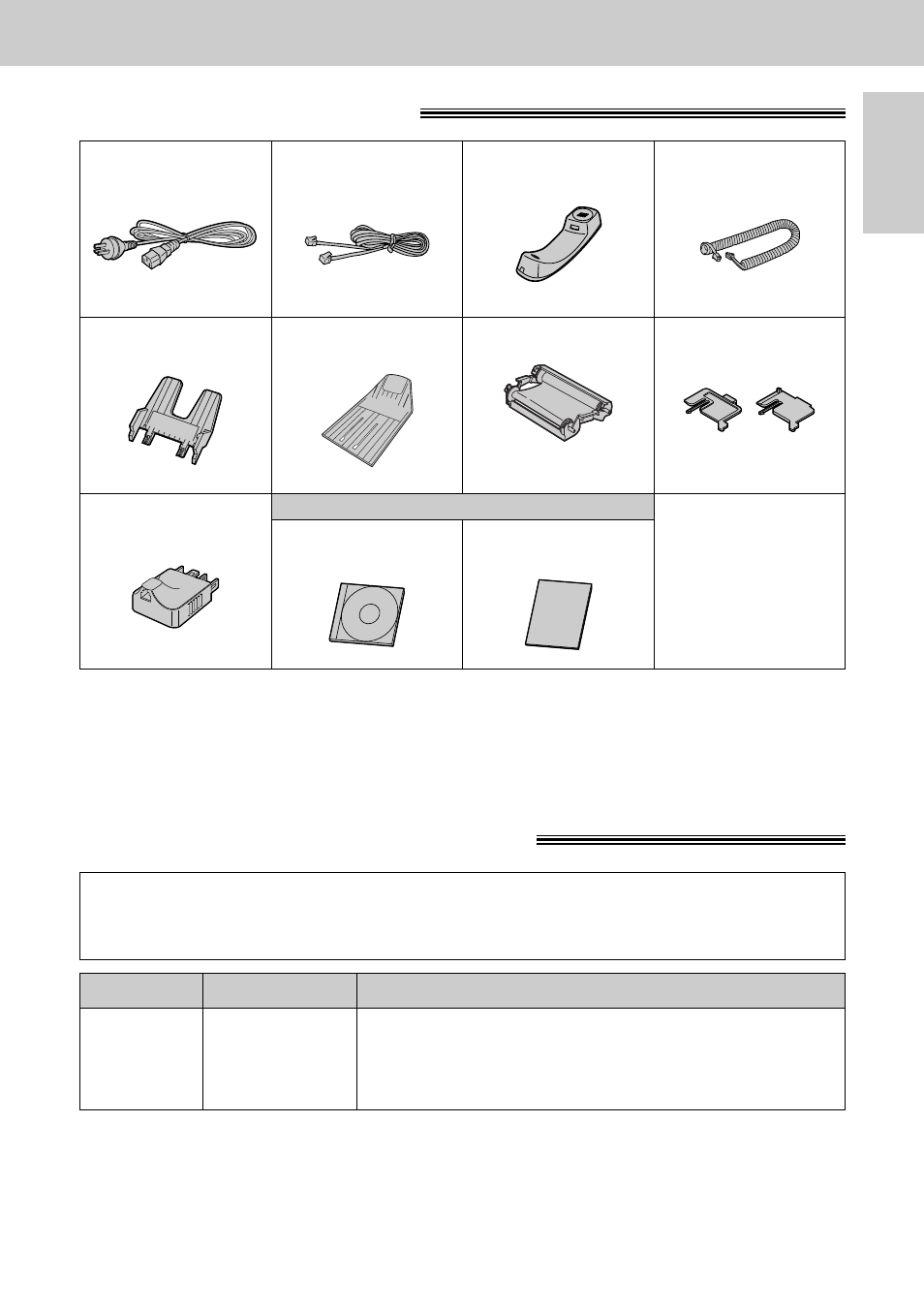 Accessories, Included accessories, Accessory order information | Panasonic KX-FP121AL User Manual | Page 15 / 140