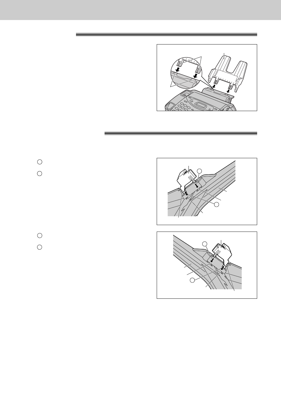 Paper tray, A4 paper guides, Setup paper tray | Panasonic KX-FP121AL User Manual | Page 24 / 140