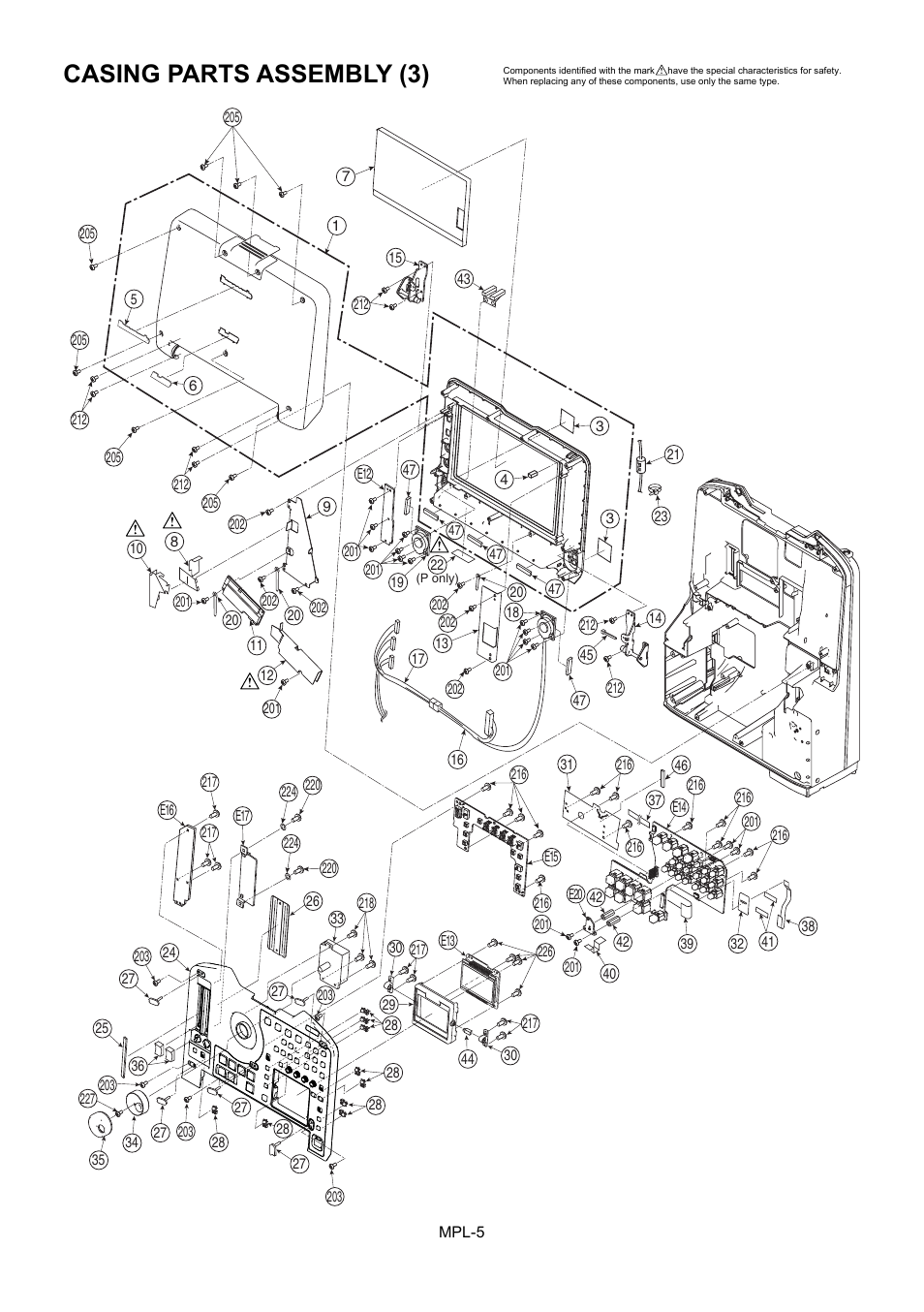 Casing parts assembly (3) | Panasonic AJ-HPM110MC User Manual | Page 6 / 9