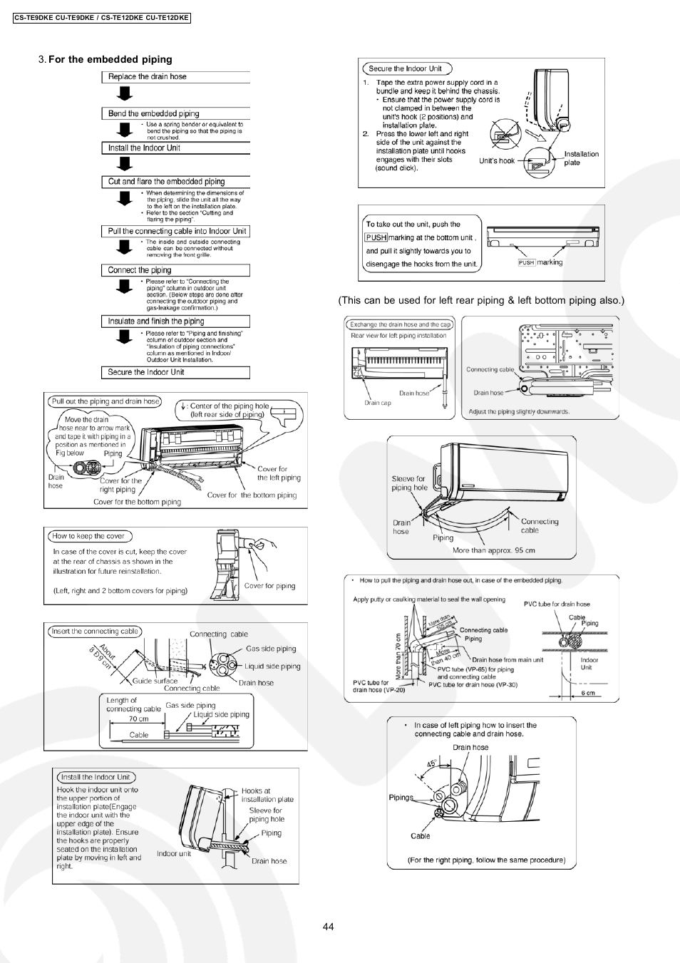 Panasonic CU-TE12DKE User Manual | Page 44 / 80