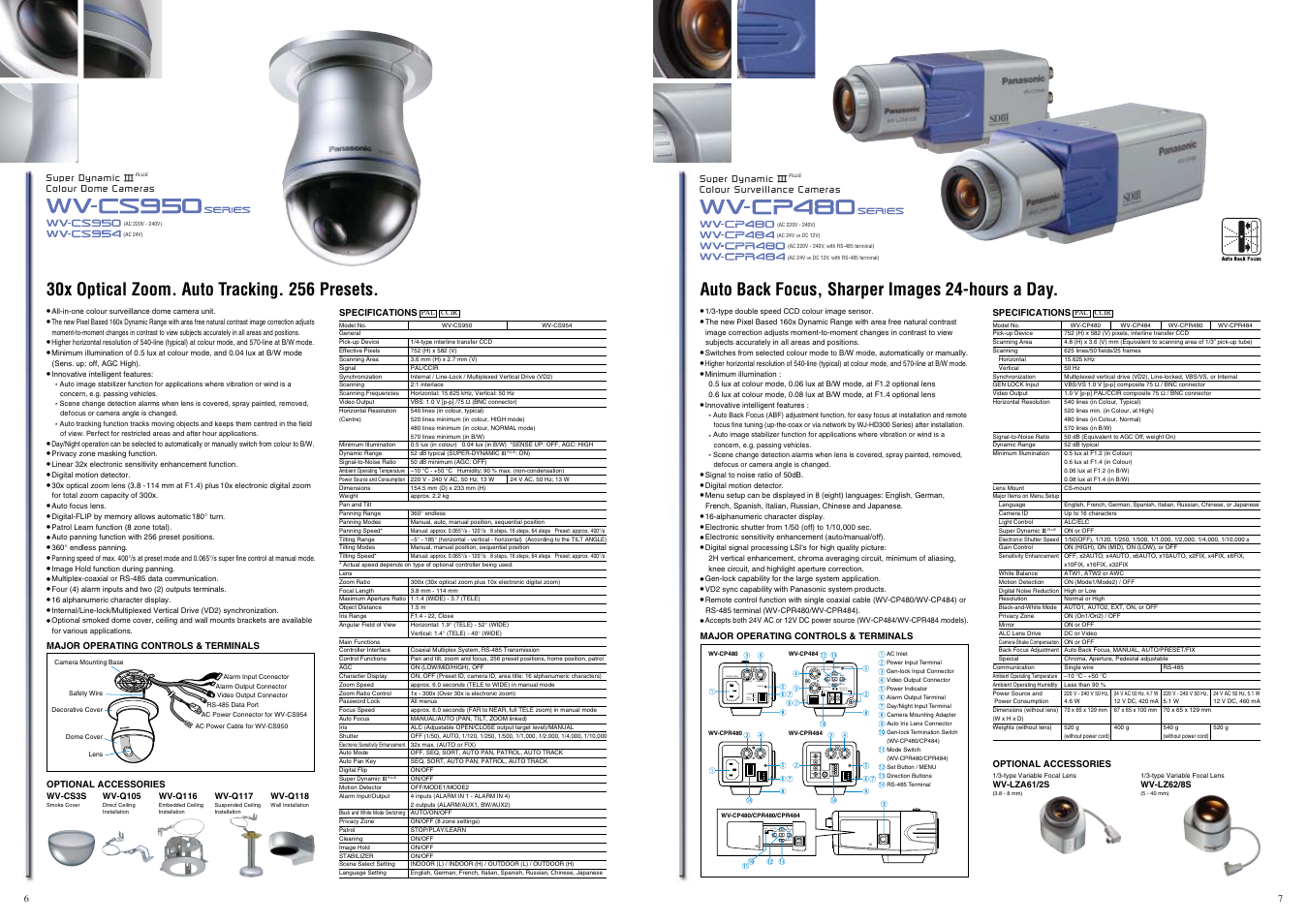 Auto back focus, sharper images 24-hours a day | Panasonic III PLUS User Manual | Page 4 / 5