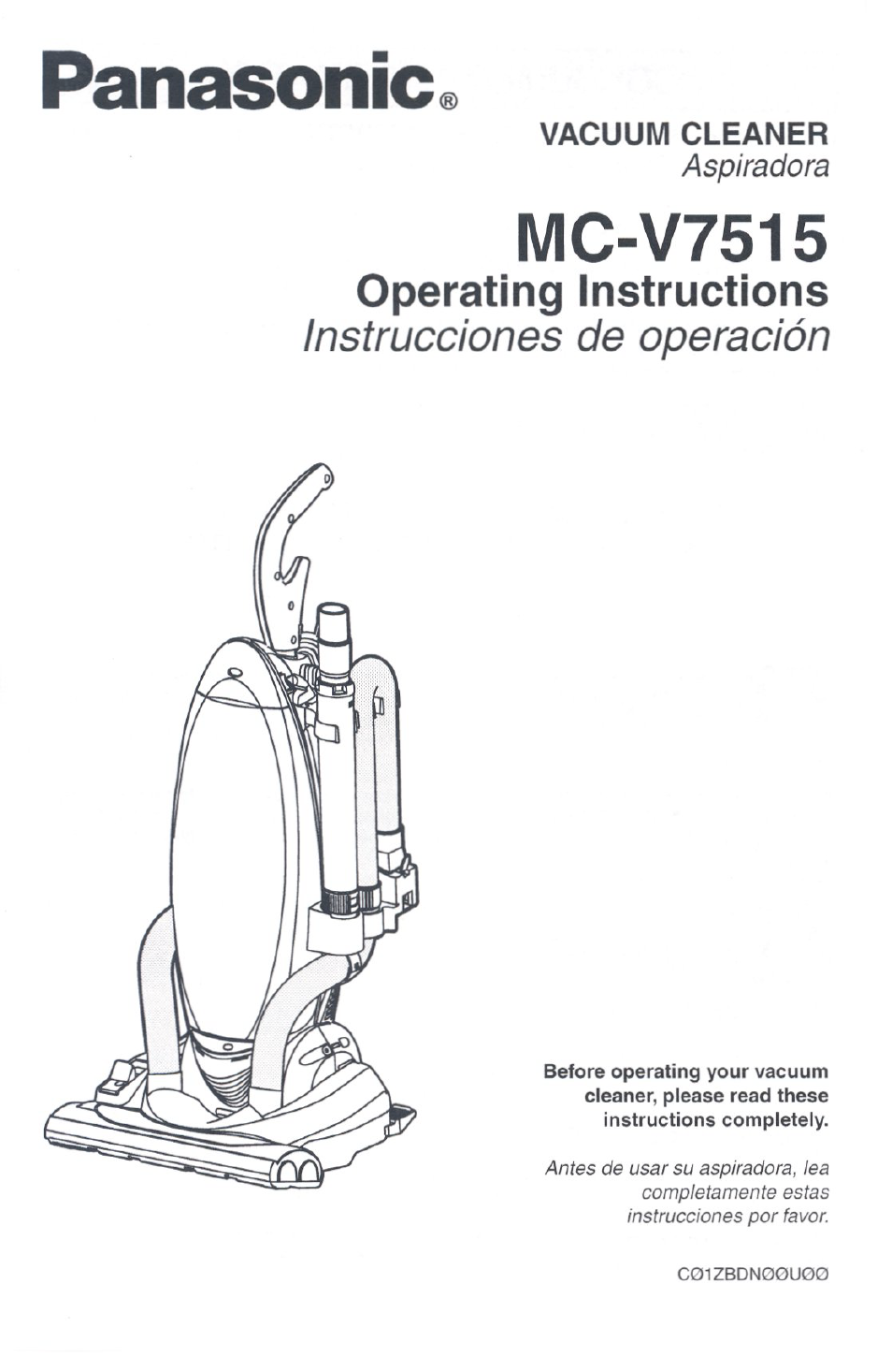 Panasonic MC-V7515 User Manual | 28 pages