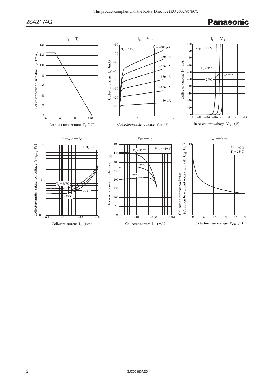 Panasonic 2SA2174G User Manual | Page 2 / 4