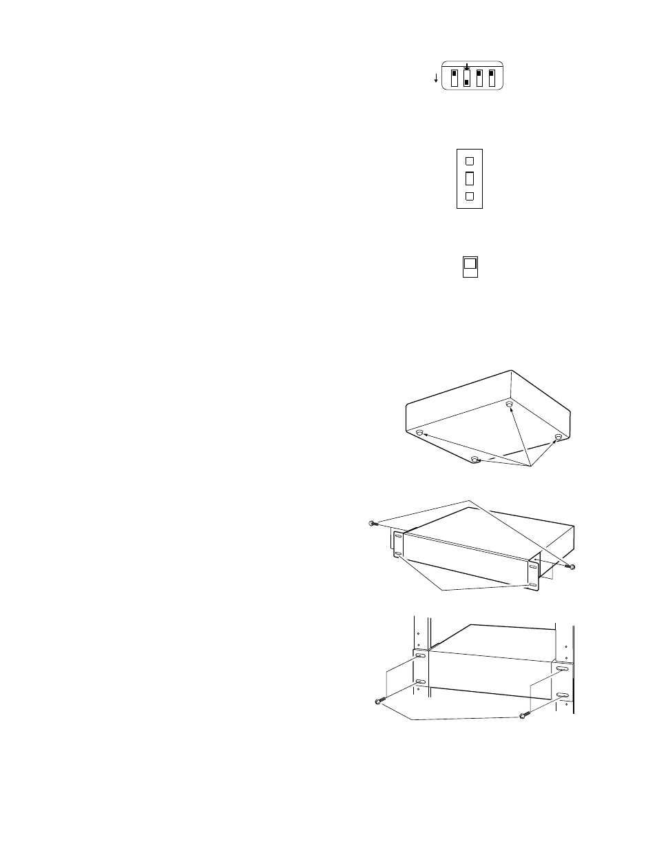 Switch settings, Mounting into a rack | Panasonic WJ-HDE510 User Manual | Page 10 / 12
