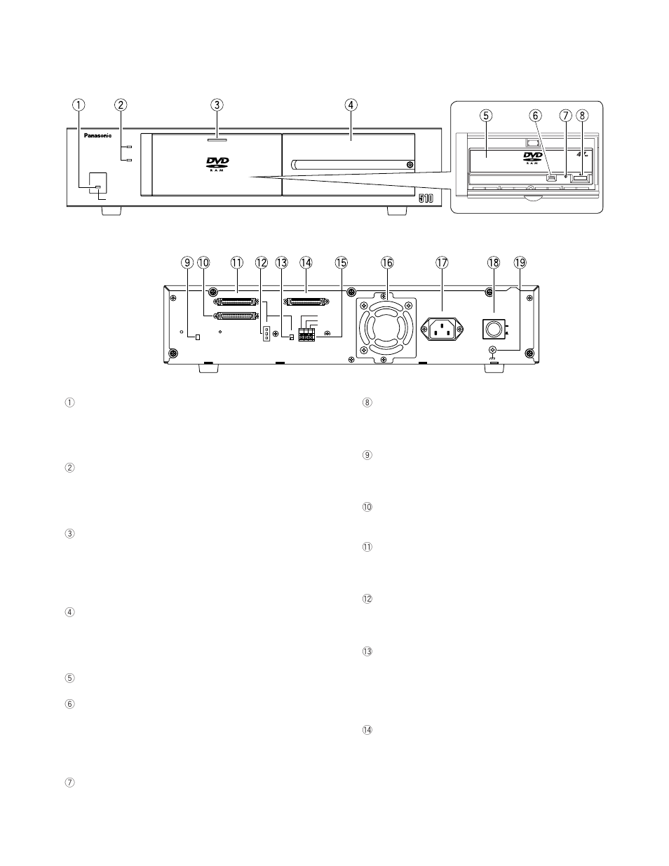 Appearance, Front view ● rear view | Panasonic WJ-HDE510 User Manual | Page 4 / 12
