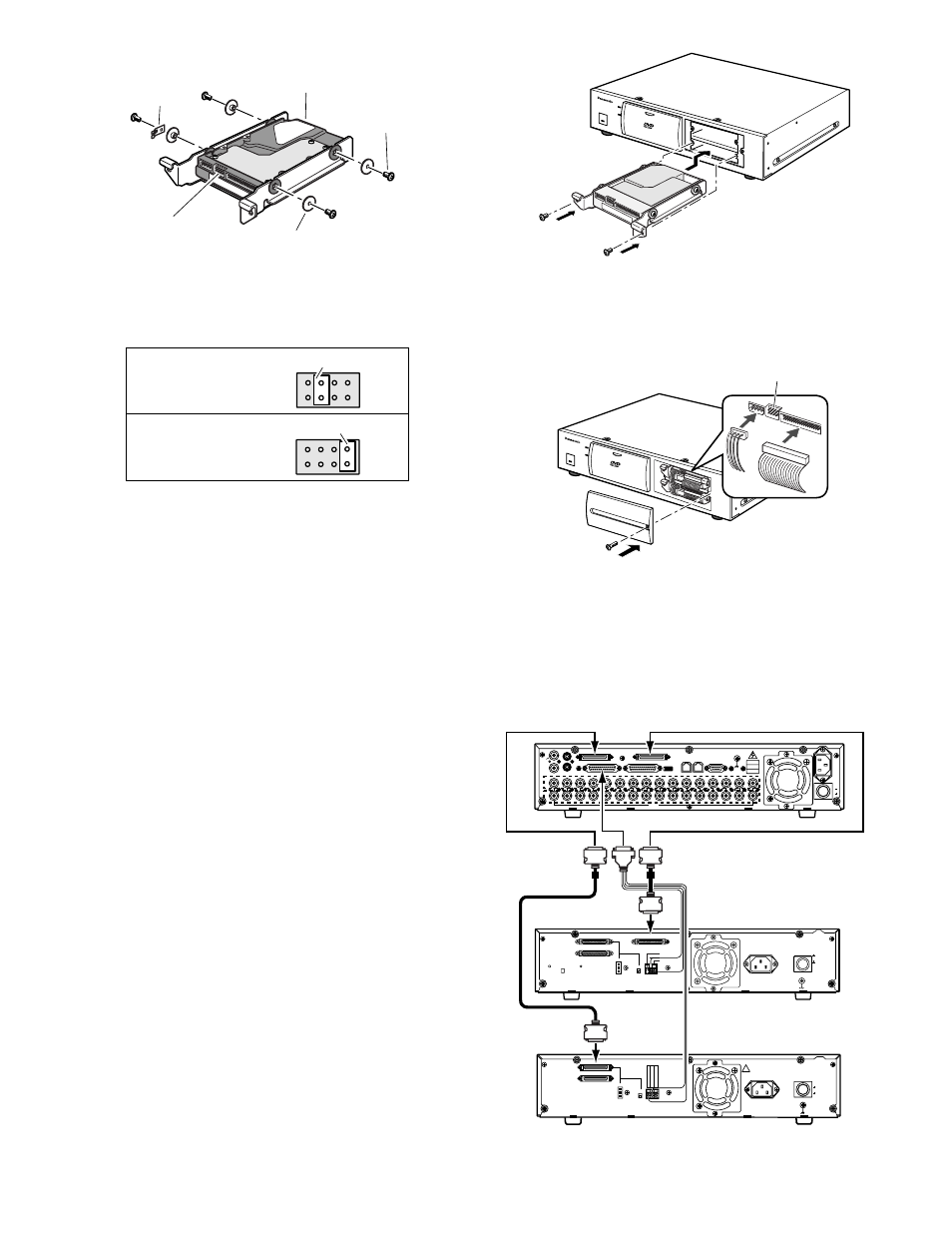 Connection and switch setting, Copy port control port ext in | Panasonic WJ-HDE510 User Manual | Page 7 / 12