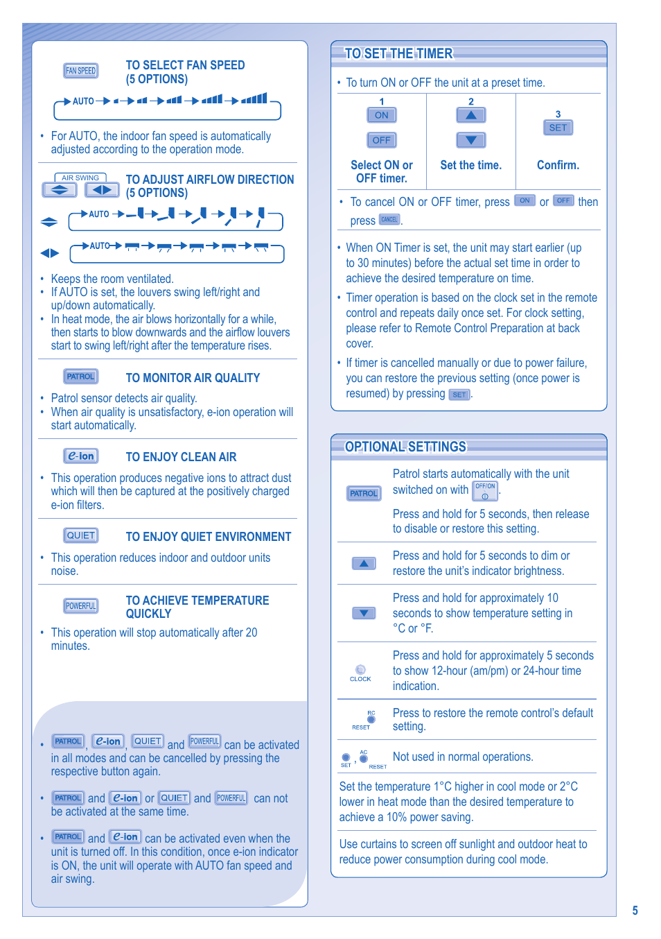 Panasonic CU-E21GKR User Manual | Page 5 / 8