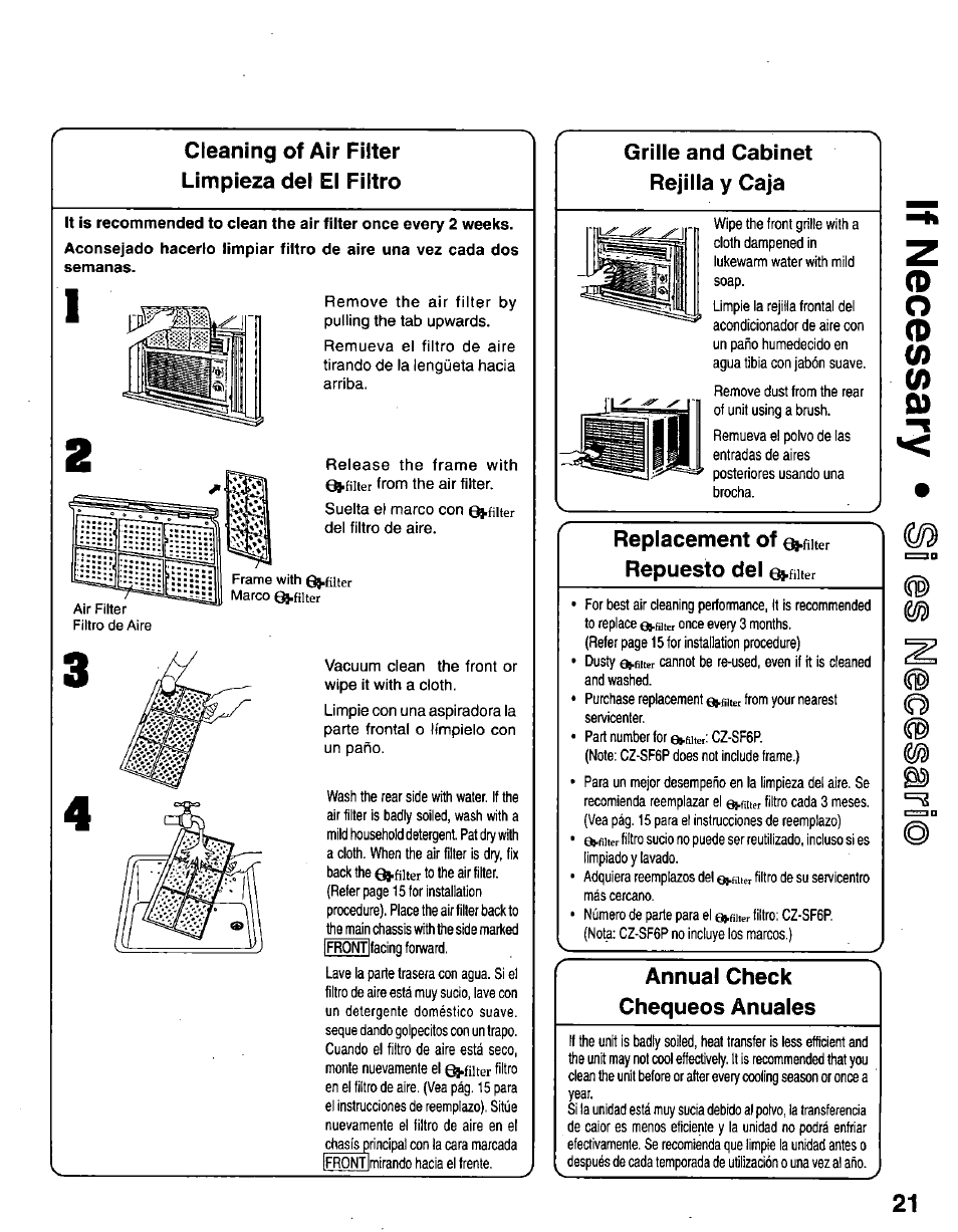 Panasonic CW-C101MU User Manual | Page 21 / 24