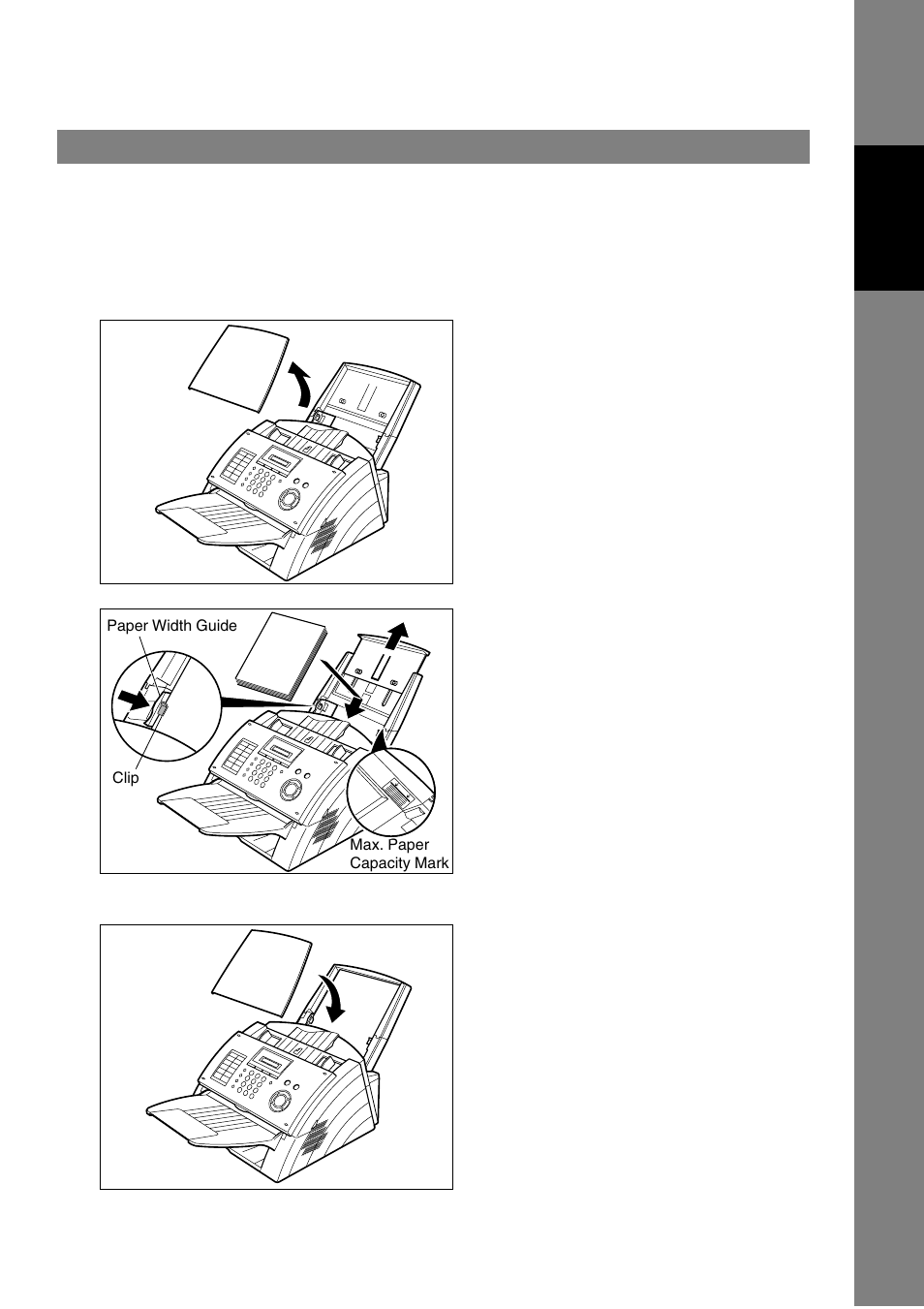 Loading the recording paper, Paper specifications | Panasonic UF-490 User Manual | Page 17 / 120