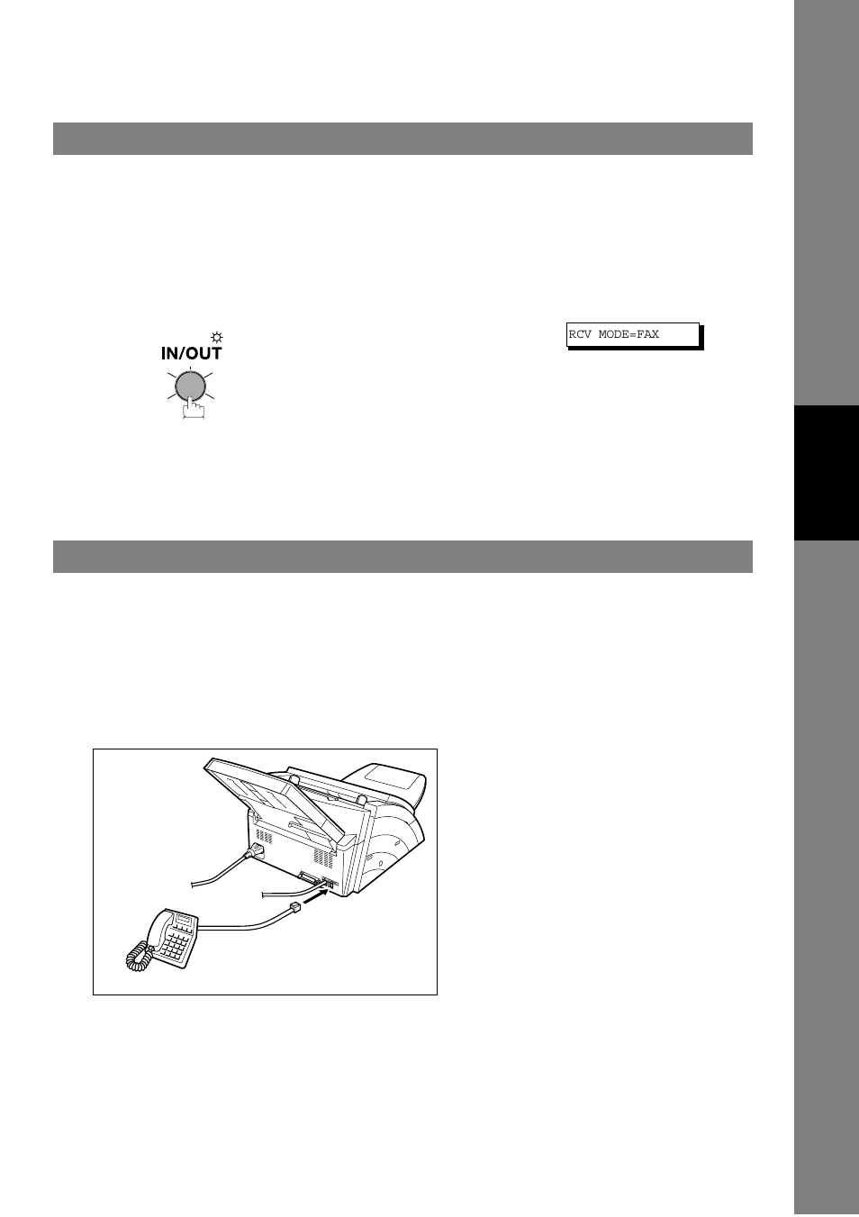 Fax mode, Tam (telephone answering machine) interface mode, Receiving documents | Panasonic UF-490 User Manual | Page 59 / 120