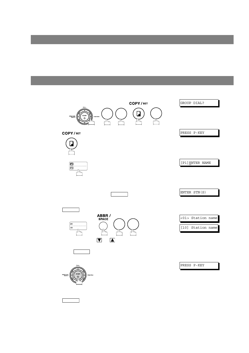 Program keys, General description, Setting for group dialing | General description setting for group dialing | Panasonic UF-490 User Manual | Page 68 / 120