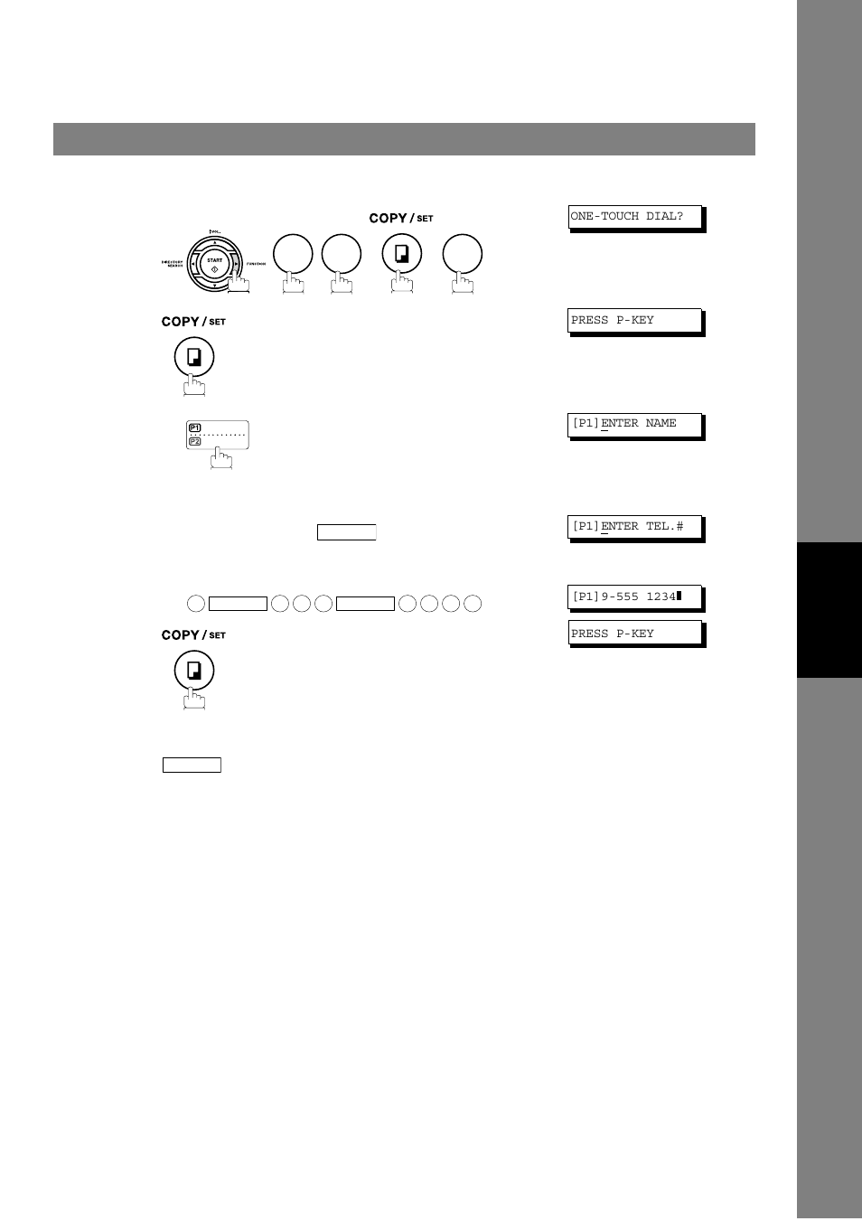 Setting for one-touch key, Program keys | Panasonic UF-490 User Manual | Page 71 / 120