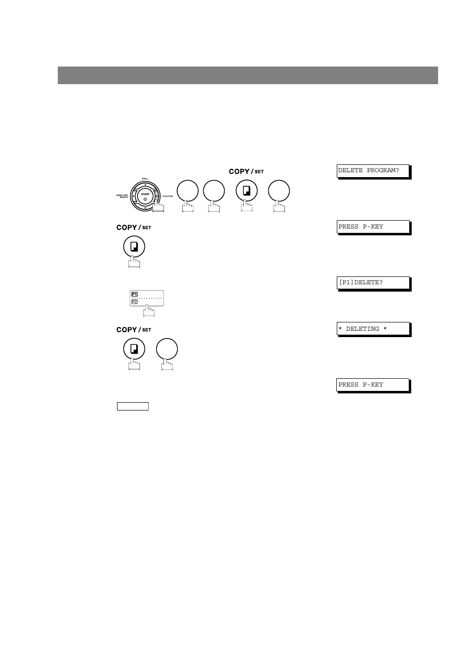 Changing or erasing the program key settings, Program keys | Panasonic UF-490 User Manual | Page 72 / 120