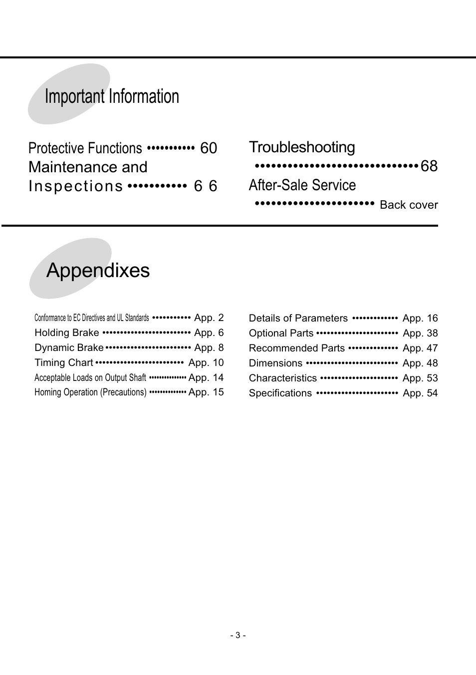 Appendixes important information | Panasonic MDDDT5540 User Manual | Page 3 / 133