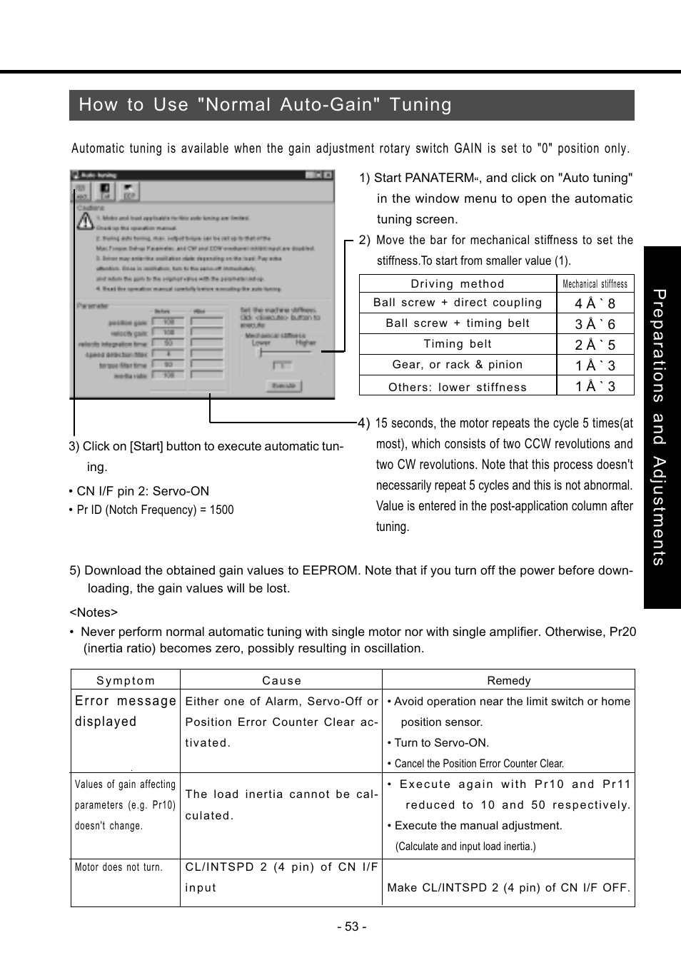 How to use "normal auto-gain" tuning, Preparations and adjustments | Panasonic MDDDT5540 User Manual | Page 53 / 133