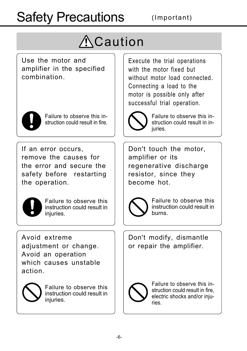 Safety precautions, Caution | Panasonic MDDDT5540 User Manual | Page 6 / 133