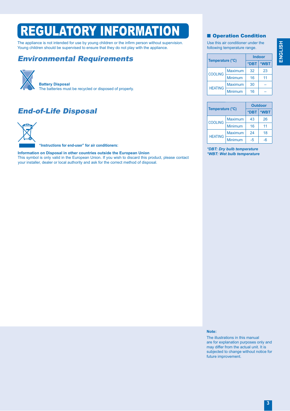 Regulatory information | Panasonic CS-E21FKR User Manual | Page 3 / 12