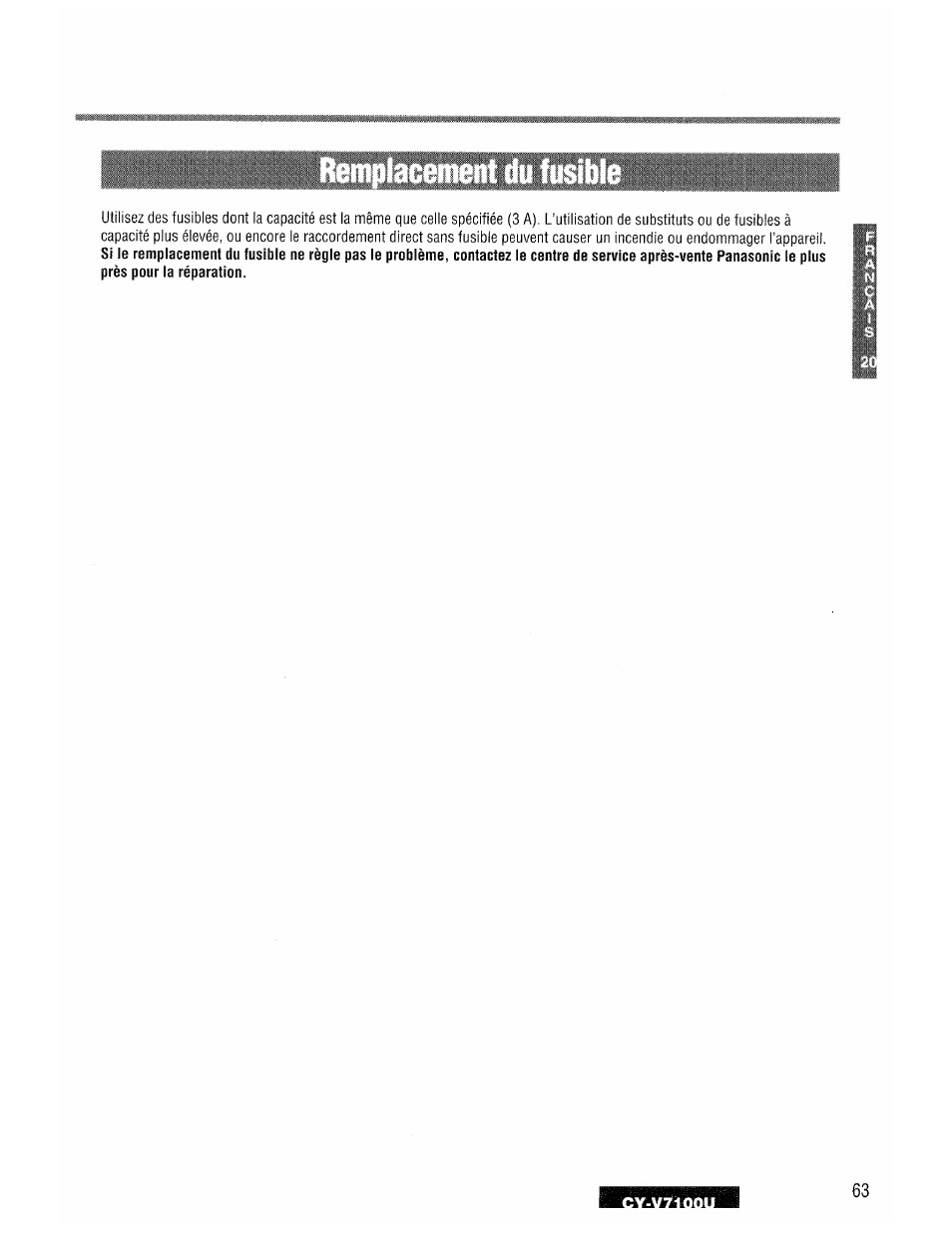 Panasonic CY-V7100U User Manual | Page 63 / 92
