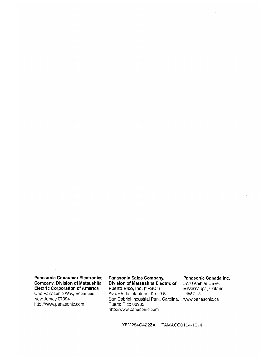Panasonic CY-V7100U User Manual | Page 92 / 92