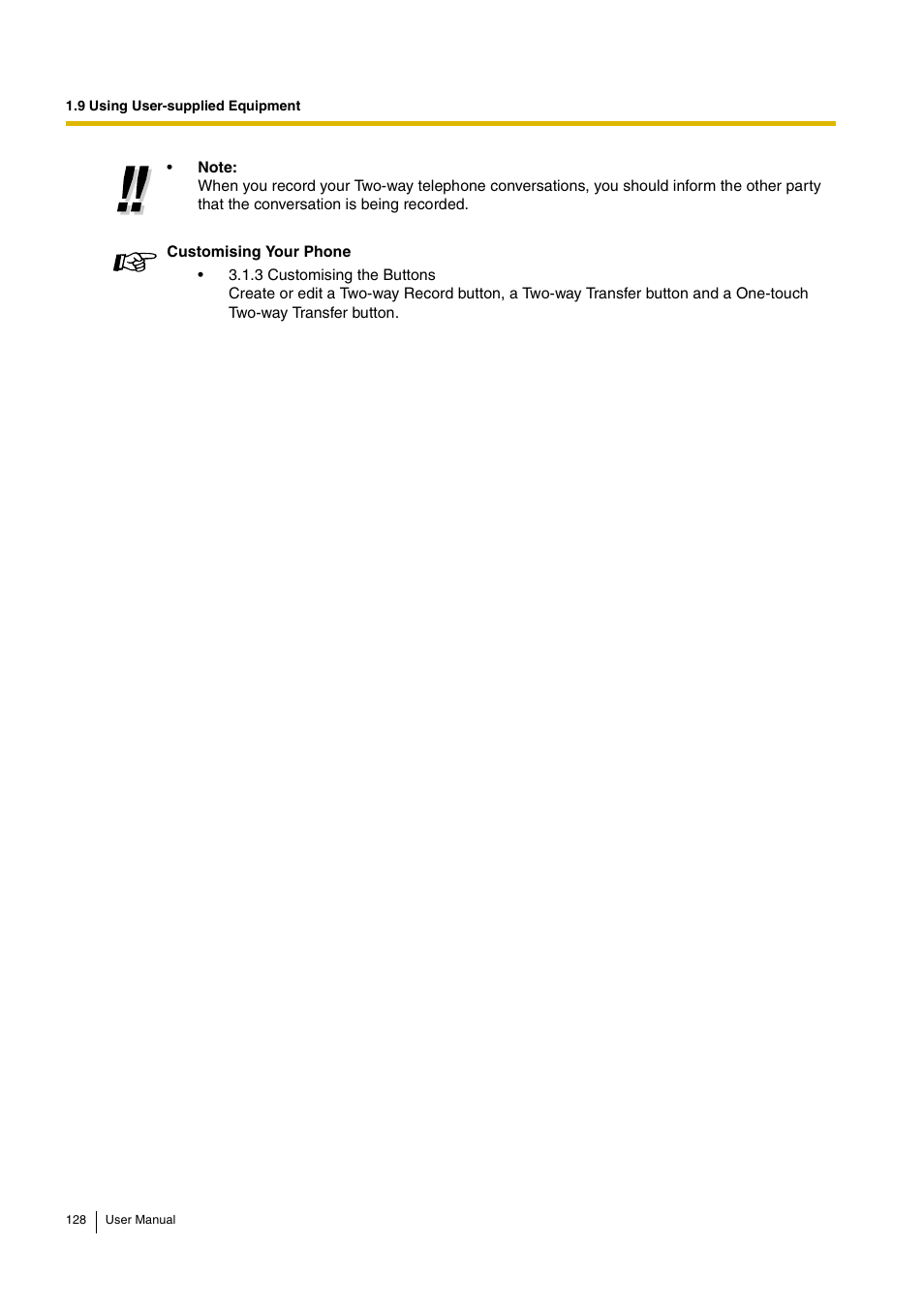 Panasonic KX-TDA30 User Manual | Page 128 / 214