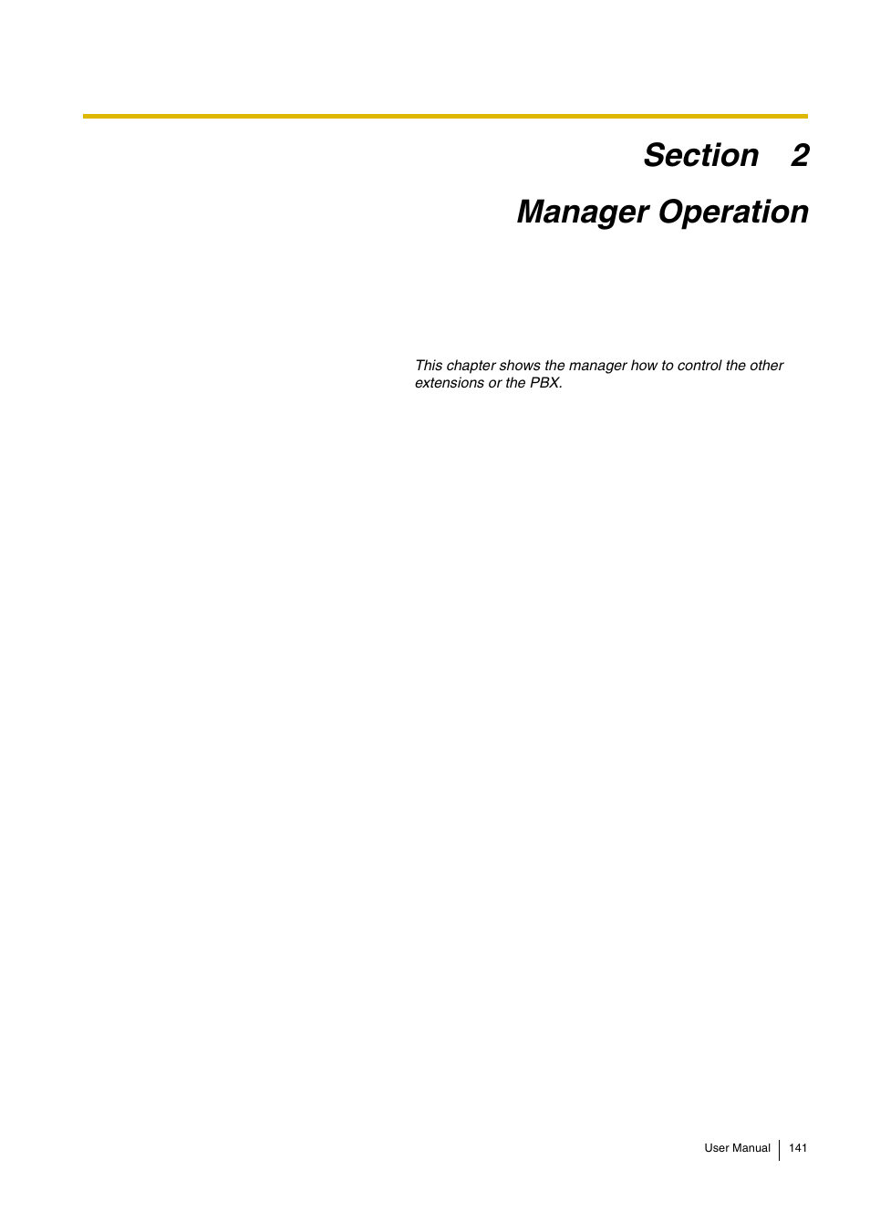 Manager operation | Panasonic KX-TDA30 User Manual | Page 141 / 214