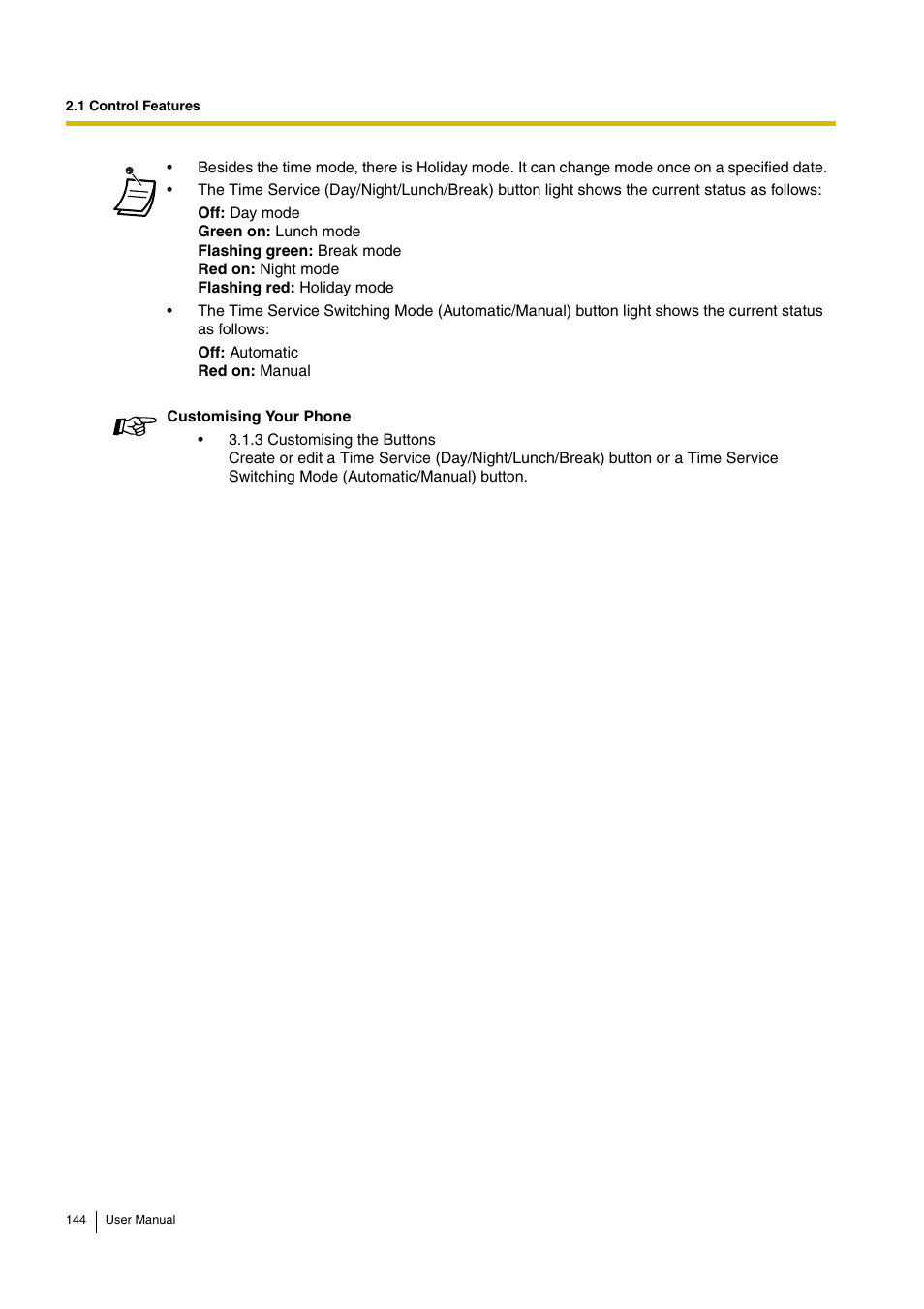 Panasonic KX-TDA30 User Manual | Page 144 / 214