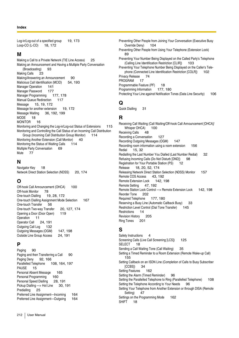 Panasonic KX-TDA30 User Manual | Page 212 / 214