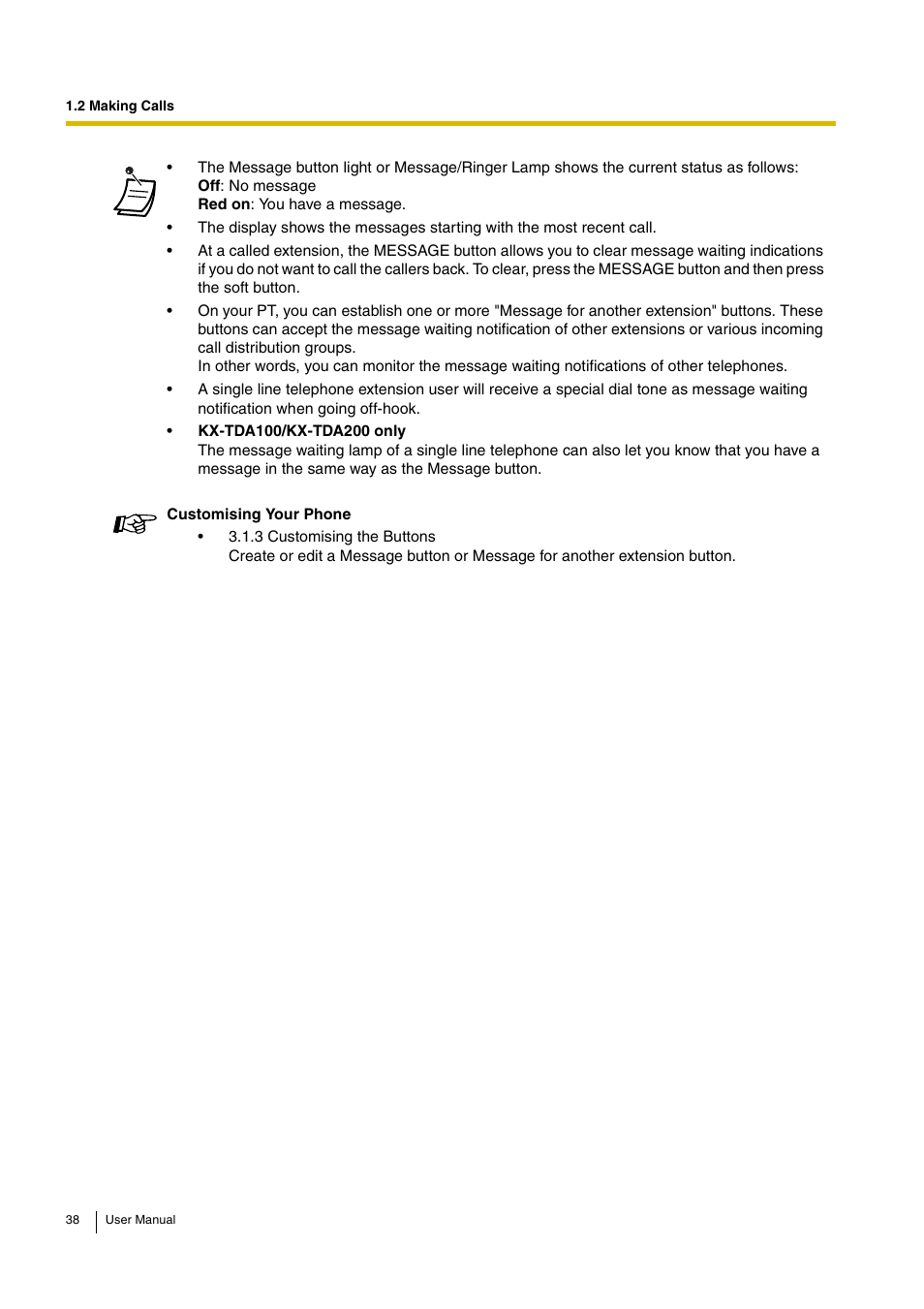 Panasonic KX-TDA30 User Manual | Page 38 / 214