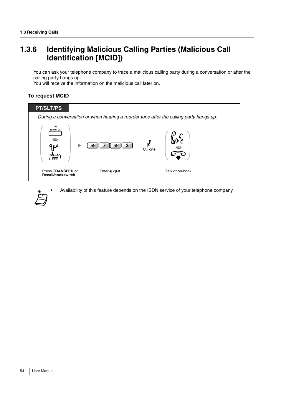 Pt/slt/ps | Panasonic KX-TDA30 User Manual | Page 54 / 214