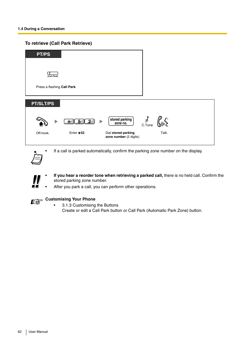 Pt/ps | Panasonic KX-TDA30 User Manual | Page 62 / 214