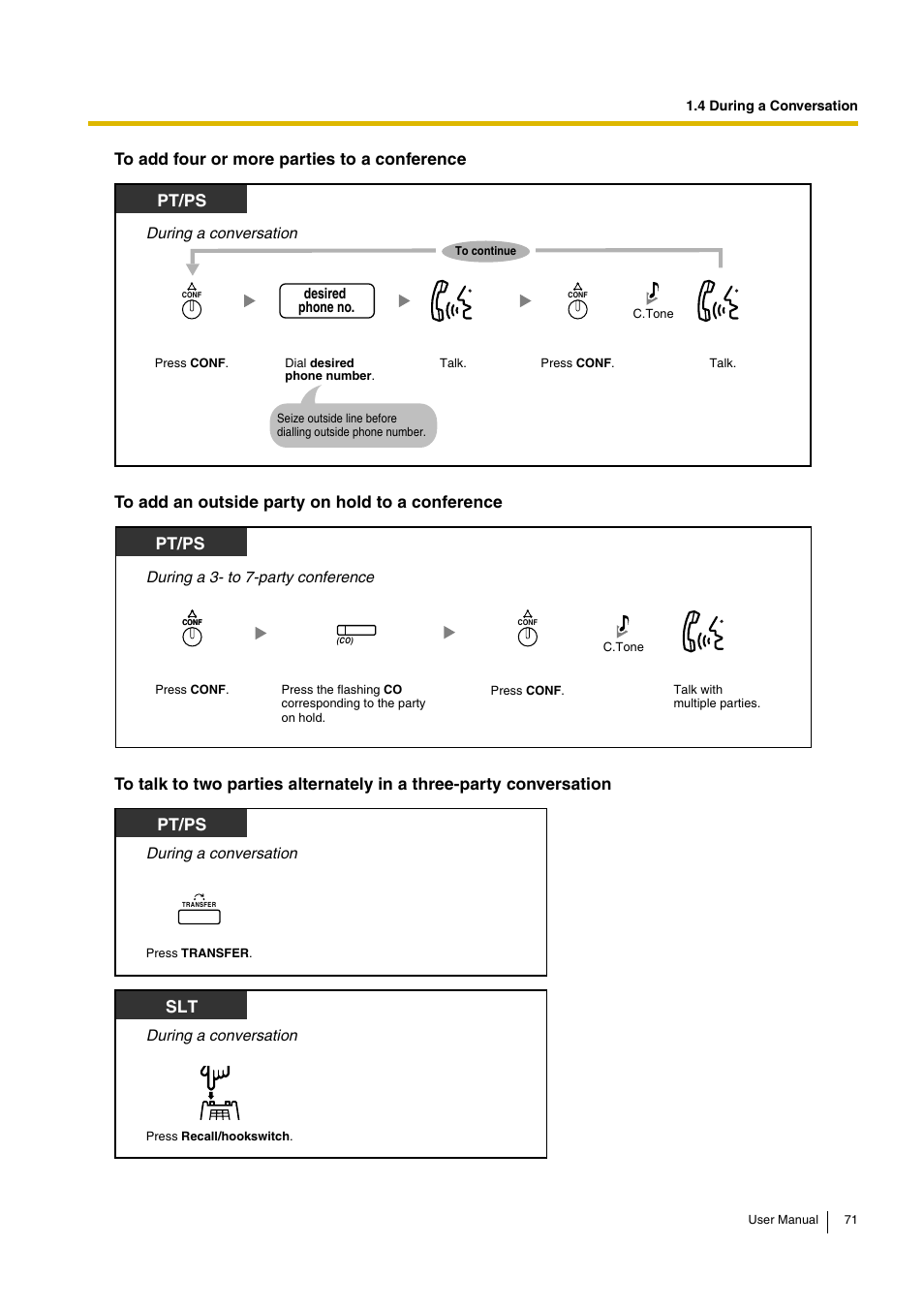 Pt/ps | Panasonic KX-TDA30 User Manual | Page 71 / 214