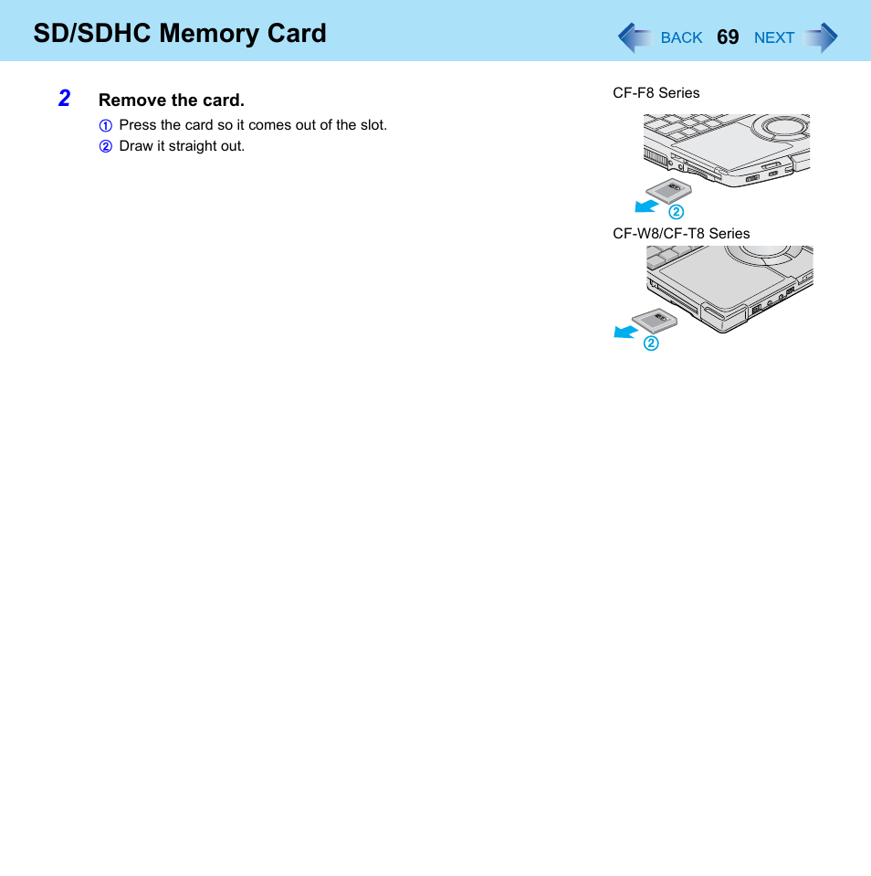 Panasonic CF-W8 User Manual | Page 69 / 140