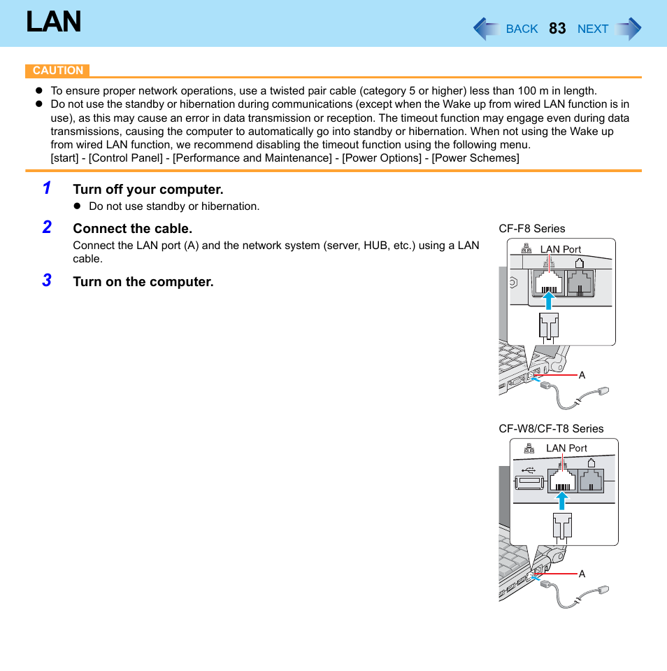 Panasonic CF-W8 User Manual | Page 83 / 140