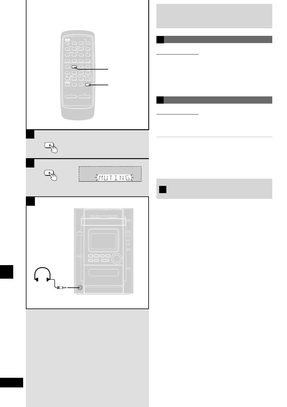 Timer and other operations, Convenient functions, Using headphones (not included) | Ba c, Dimming the display, Press [dimmer, Muting the volume, Press [muting, Reduce the volume before connection, Ab c | Panasonic SC-AK600 User Manual | Page 22 / 32