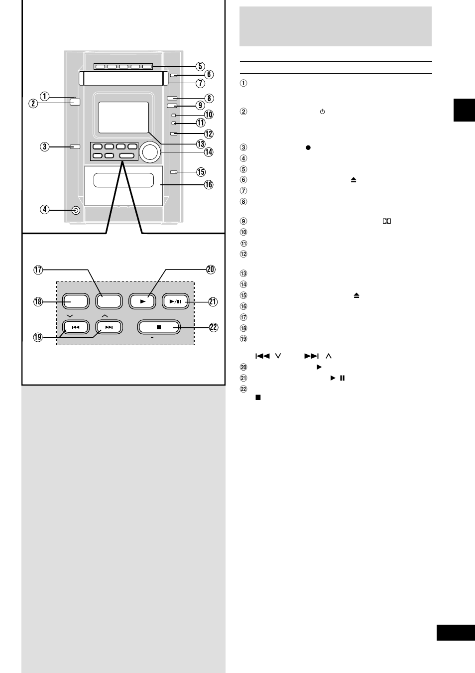 Location of controls | Panasonic SC-AK600 User Manual | Page 7 / 32