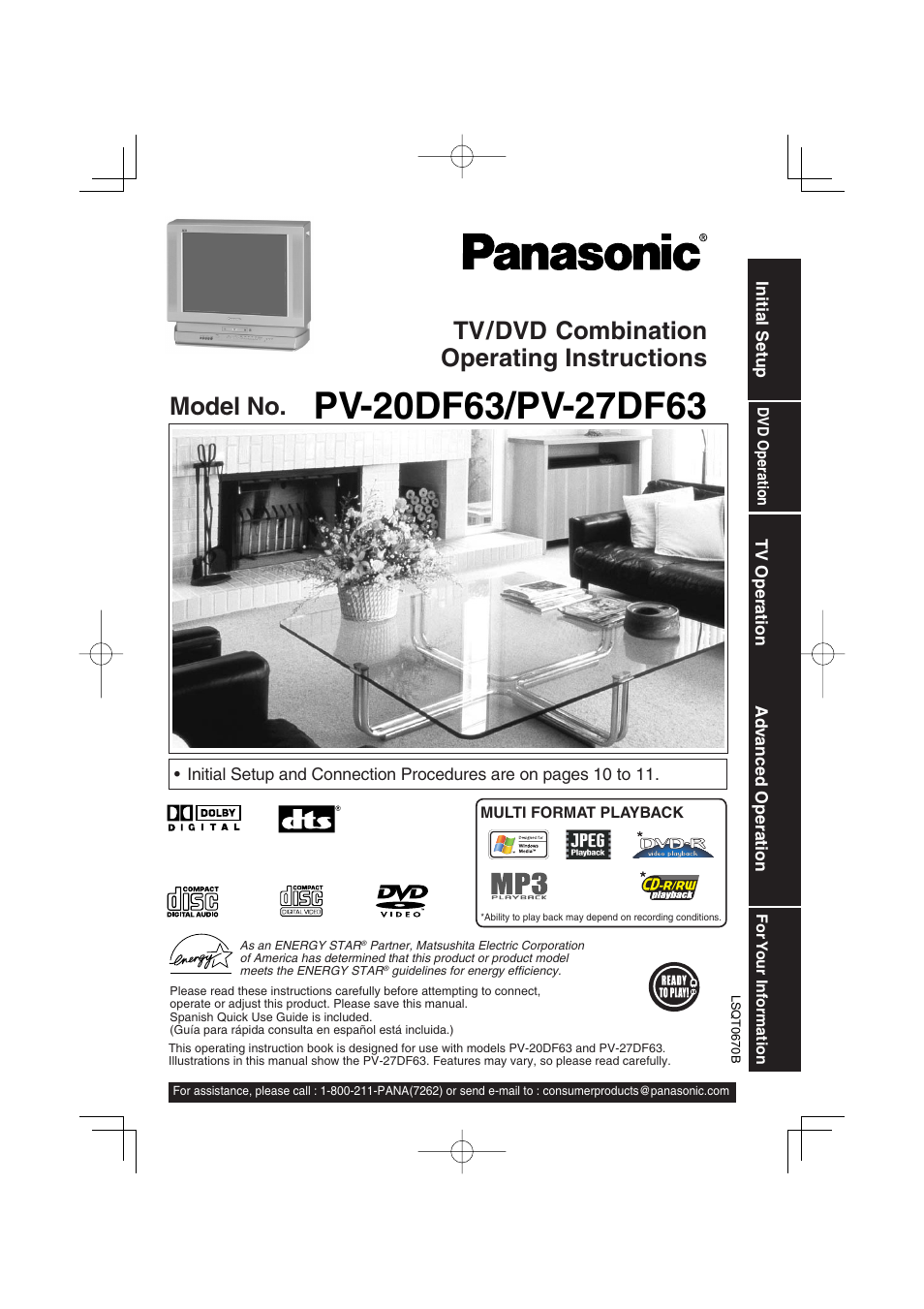 Panasonic PV 20DF63 User Manual | 68 pages
