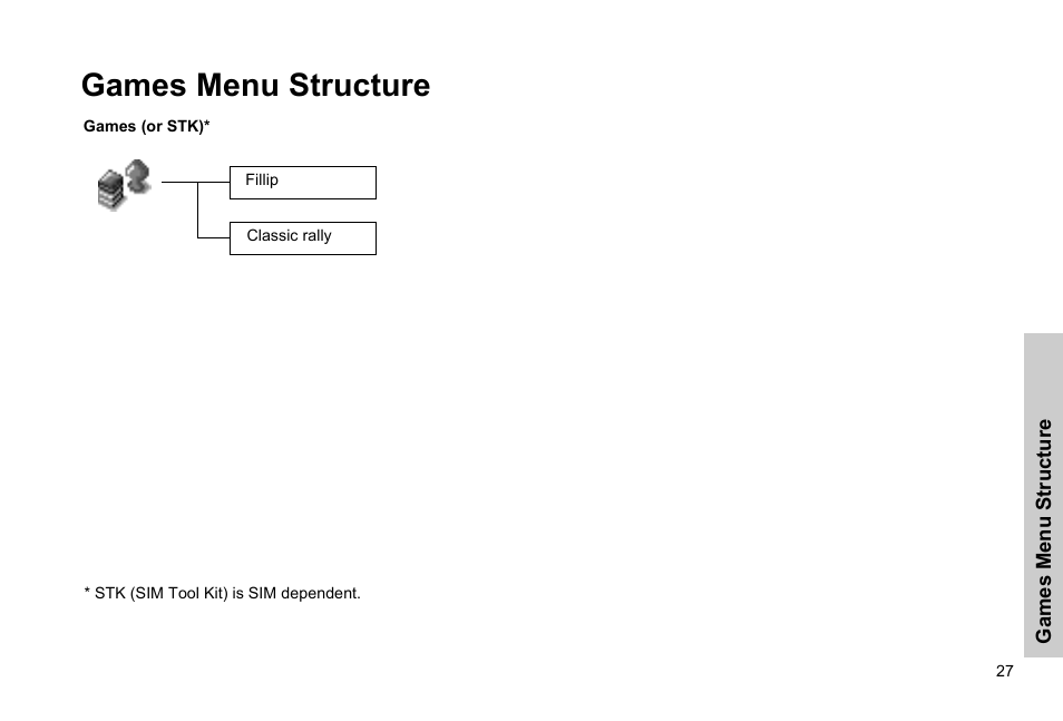Games menu structure | Panasonic EB-G51E User Manual | Page 30 / 90