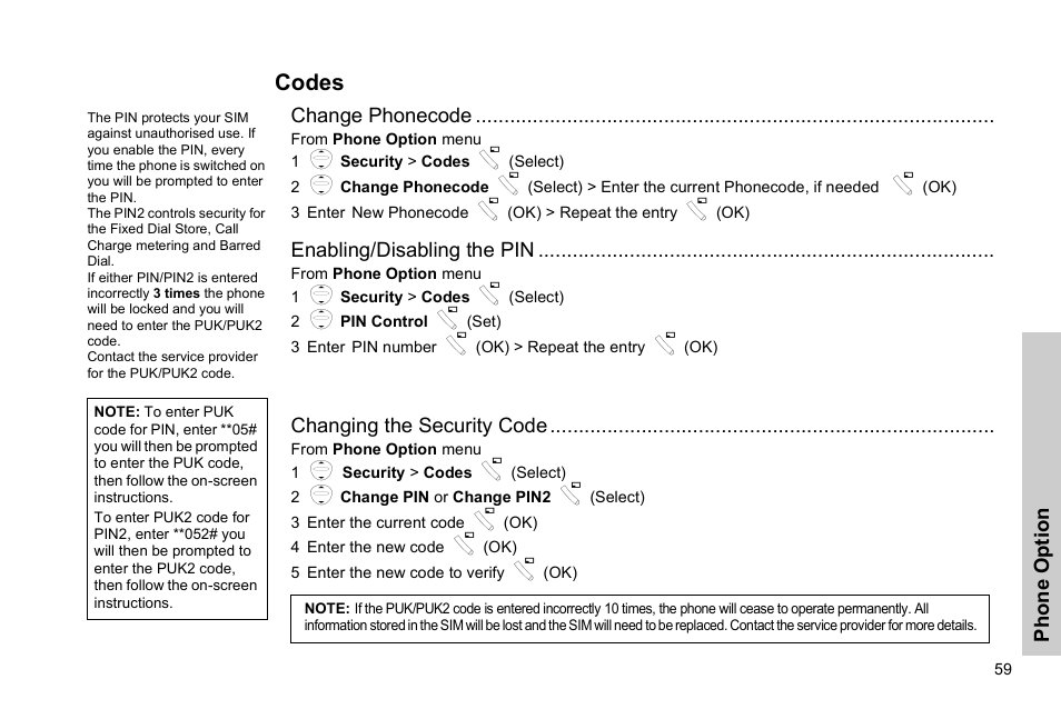 Codes | Panasonic EB-G51E User Manual | Page 62 / 90