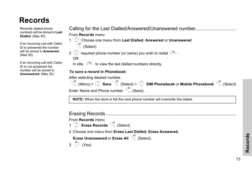 Records | Panasonic EB-G51E User Manual | Page 76 / 90