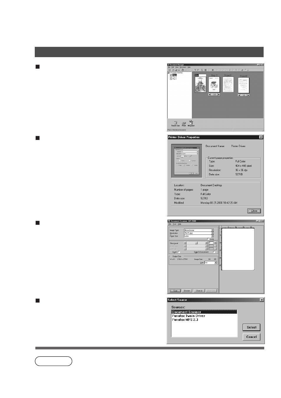 Document manager | Panasonic DP-2000 User Manual | Page 104 / 180