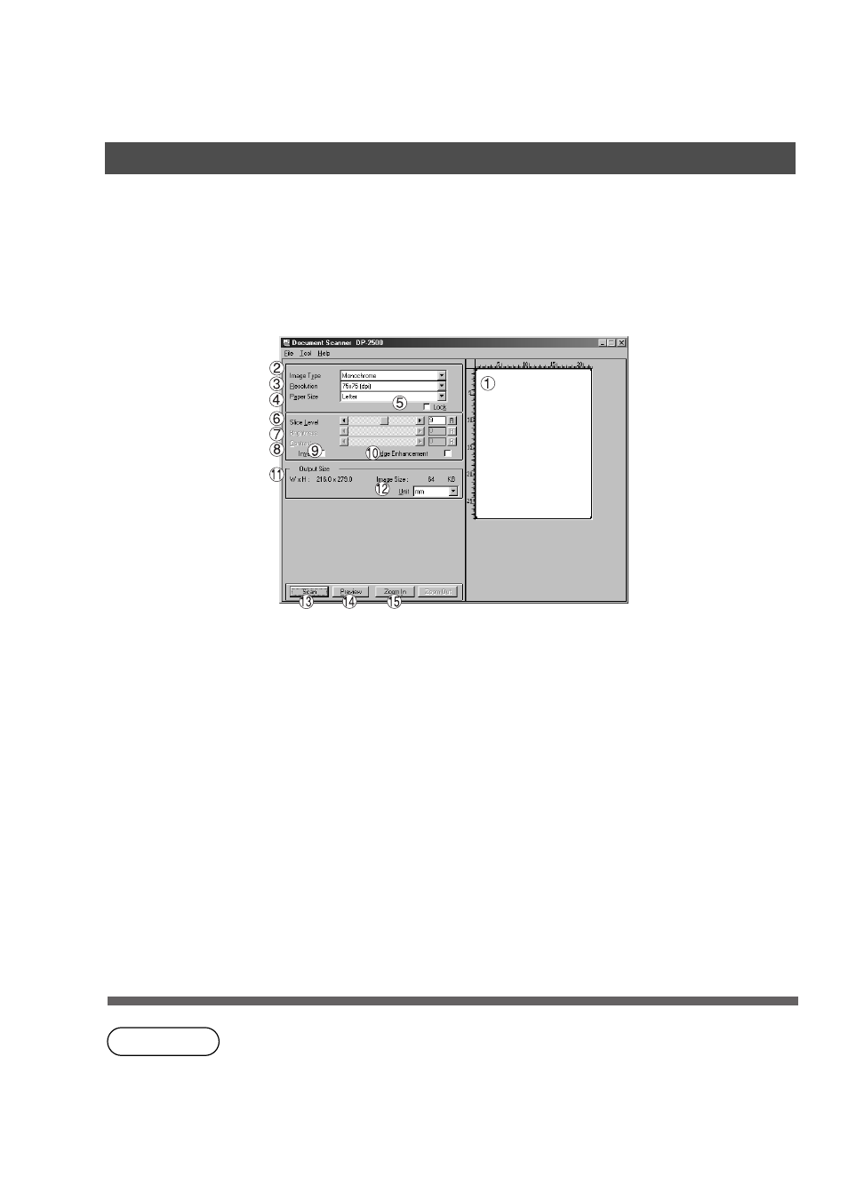 Document scanner, Main window | Panasonic DP-2000 User Manual | Page 112 / 180