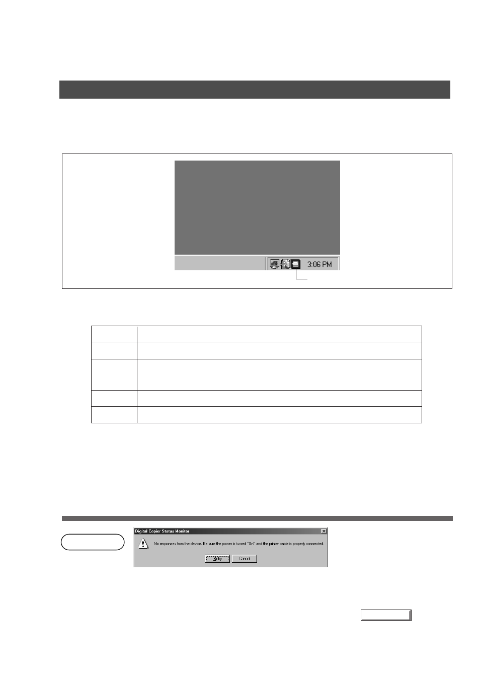 Status monitor, Task bar display | Panasonic DP-2000 User Manual | Page 140 / 180