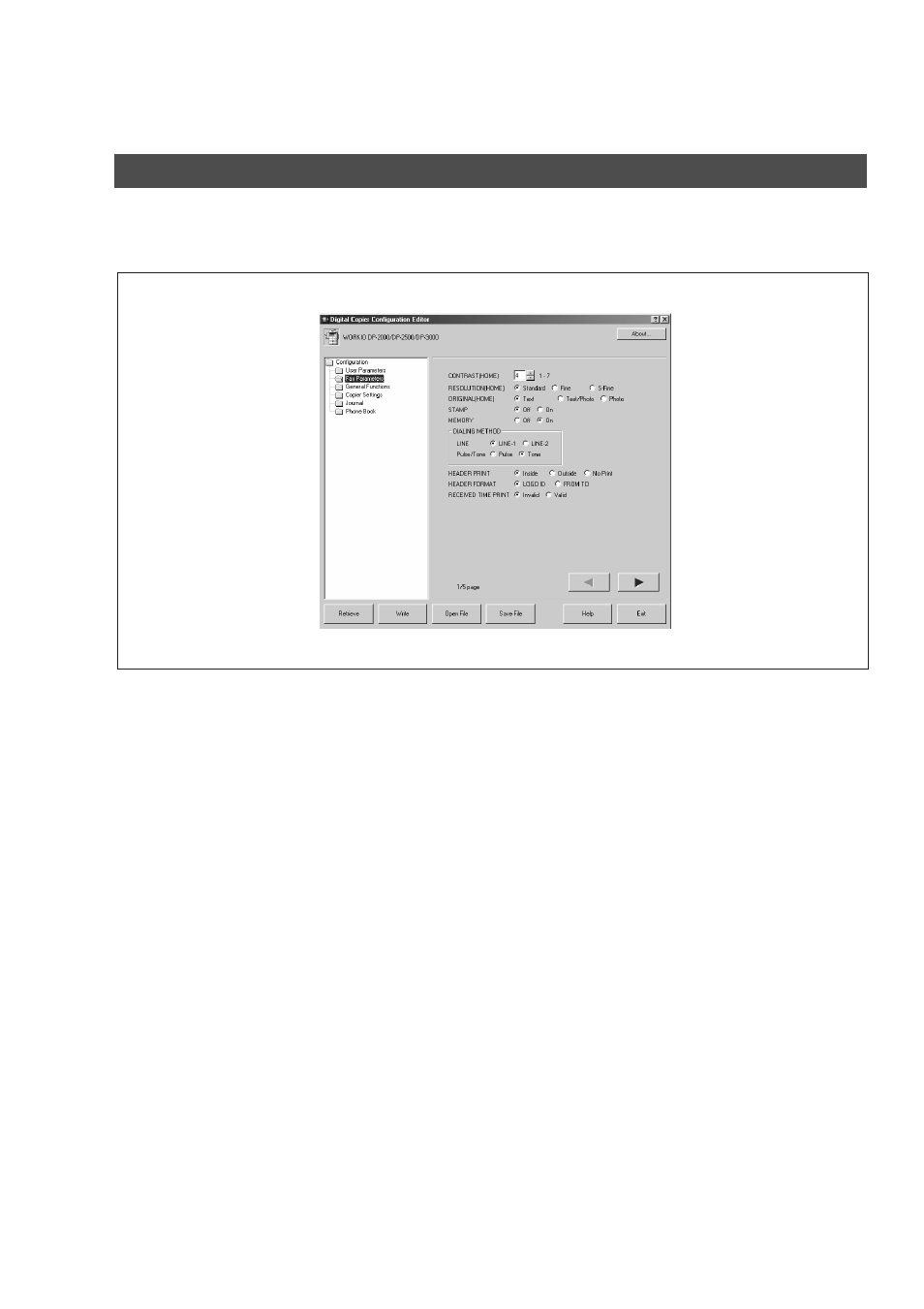 Fax parameters folder | Panasonic DP-2000 User Manual | Page 148 / 180