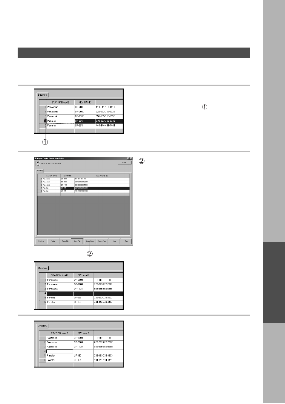 Insert entry | Panasonic DP-2000 User Manual | Page 161 / 180