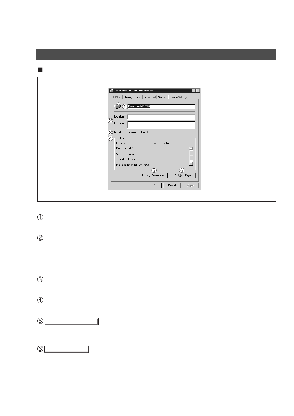 Installation and configuration (windows 2000) | Panasonic DP-2000 User Manual | Page 58 / 180