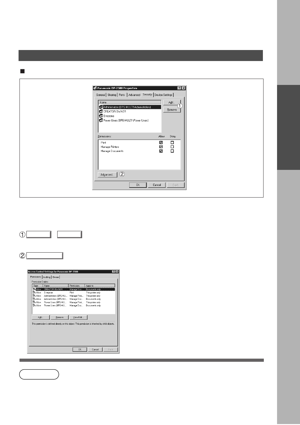 Installation and configuration (windows 2000) | Panasonic DP-2000 User Manual | Page 63 / 180