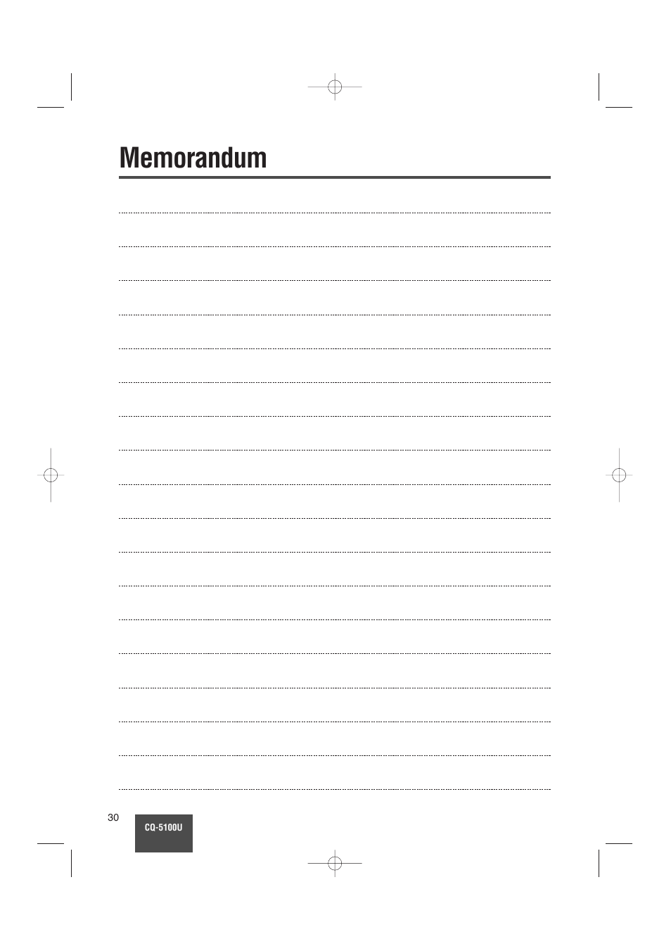 Panasonic CQ-5100U User Manual | Page 30 / 32