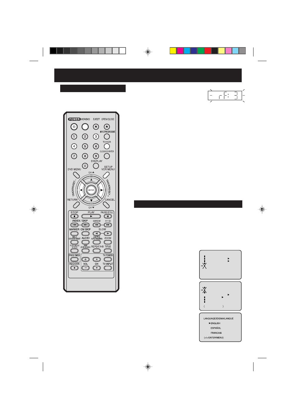 Setting the video channel, Setting the language | Panasonic PV-D734S User Manual | Page 21 / 68